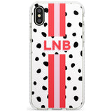 Custom Polka & Pink Stripe iPhone Case  Impact Case Custom Phone Case - Case Warehouse