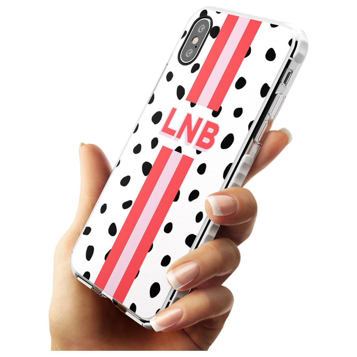 Custom Polka & Pink Stripe iPhone Case   Custom Phone Case - Case Warehouse