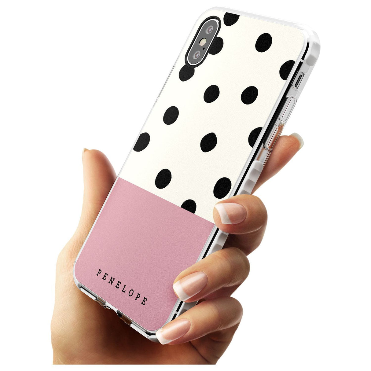 Pink Border Polka Dot iPhone Case   Custom Phone Case - Case Warehouse