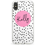 Pink Circle & Dots iPhone Case  Impact Case Custom Phone Case - Case Warehouse