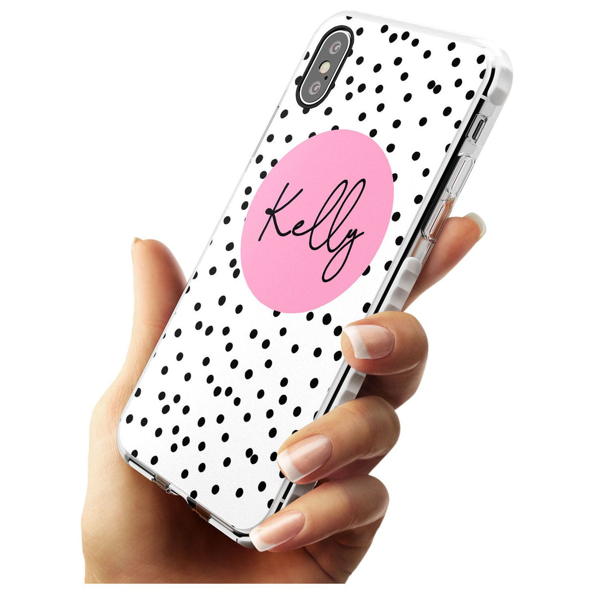 Pink Circle & Dots iPhone Case   Custom Phone Case - Case Warehouse