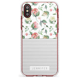 Light Floral Pattern & Stripes Slim TPU Phone Case Warehouse X XS Max XR