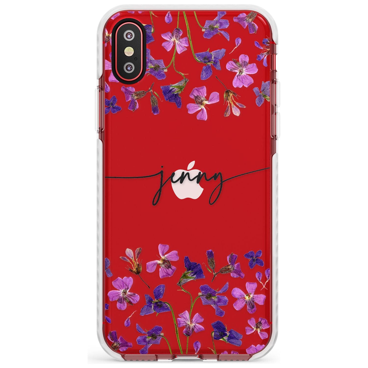 Custom Violet Flowers Slim TPU Phone Case Warehouse X XS Max XR