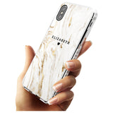 White & Gold Swirl Marble iPhone Case   Custom Phone Case - Case Warehouse