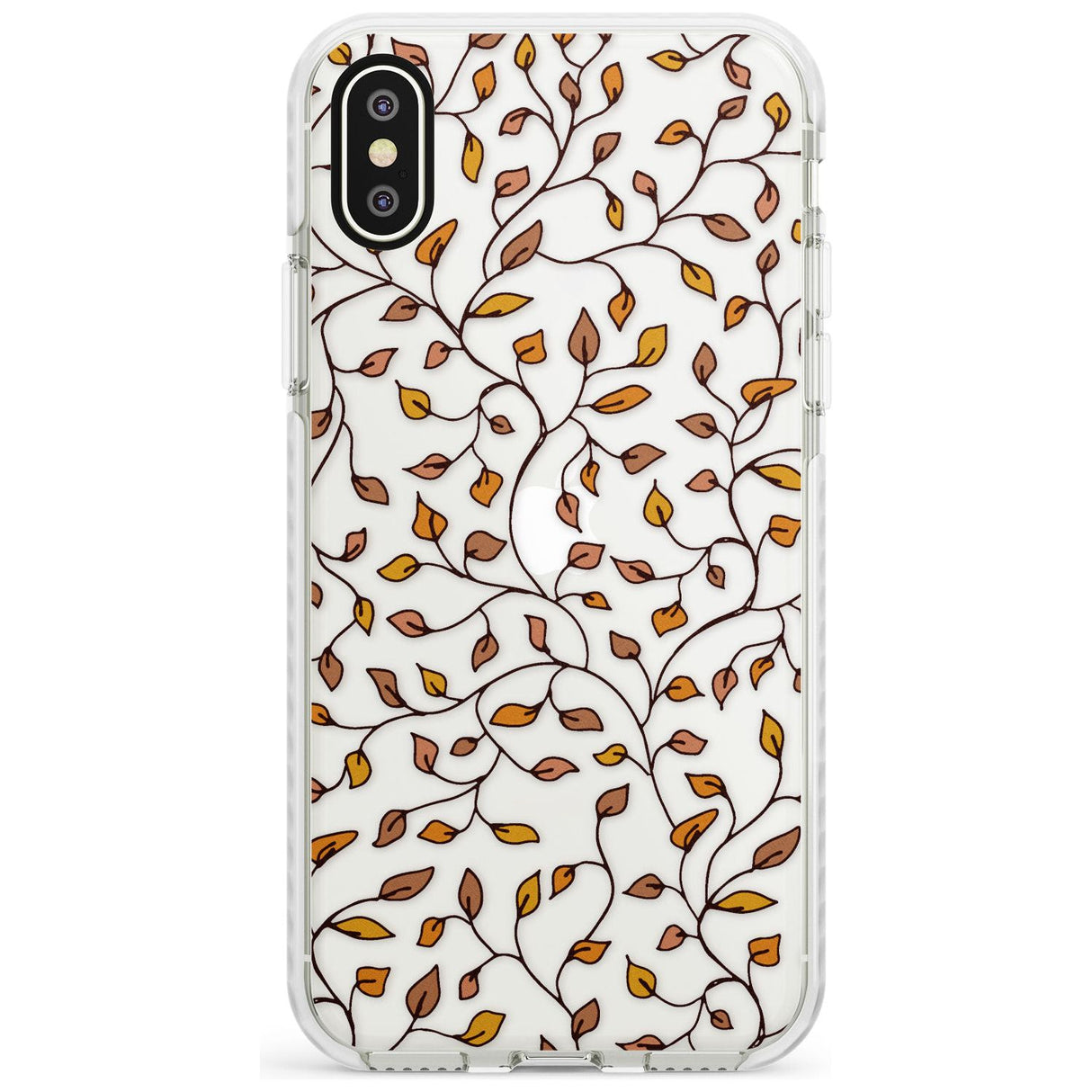 Personalised Autumn Leaves Pattern Impact Phone Case for iPhone X XS Max XR