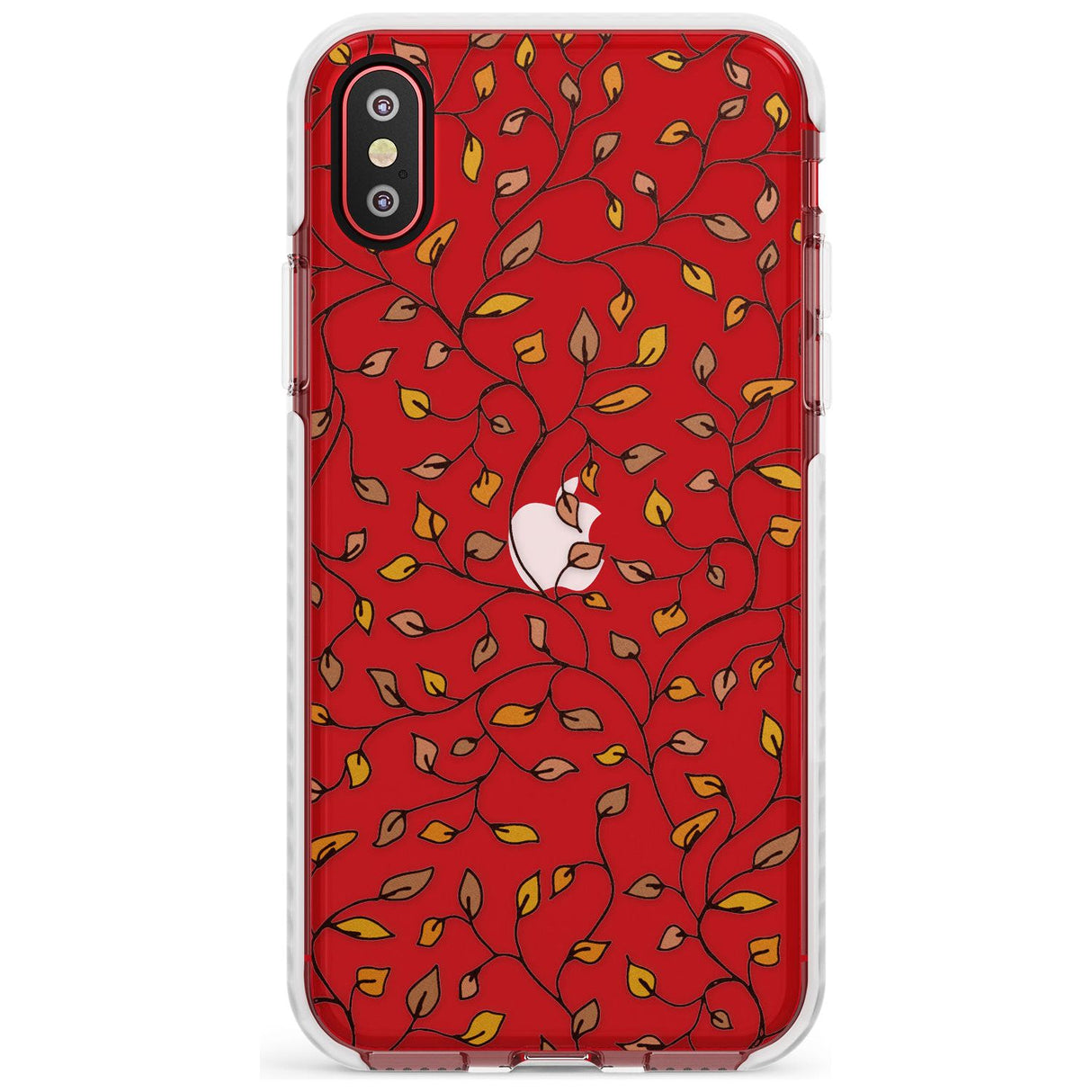 Personalised Autumn Leaves Pattern Impact Phone Case for iPhone X XS Max XR