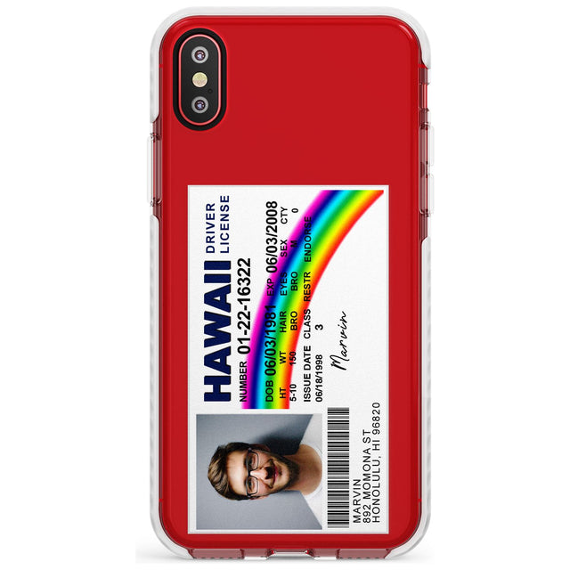 Personalised Hawaii Driving License Impact Phone Case for iPhone X XS Max XR