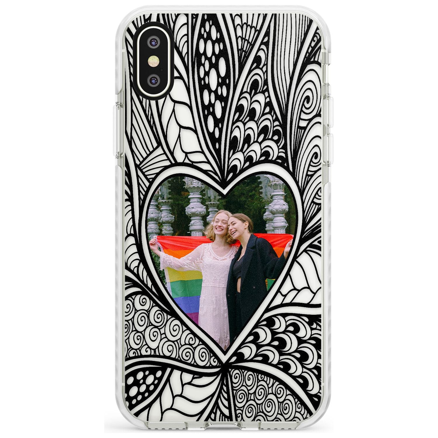 Personalised Henna Heart Photo Case Impact Phone Case for iPhone X XS Max XR