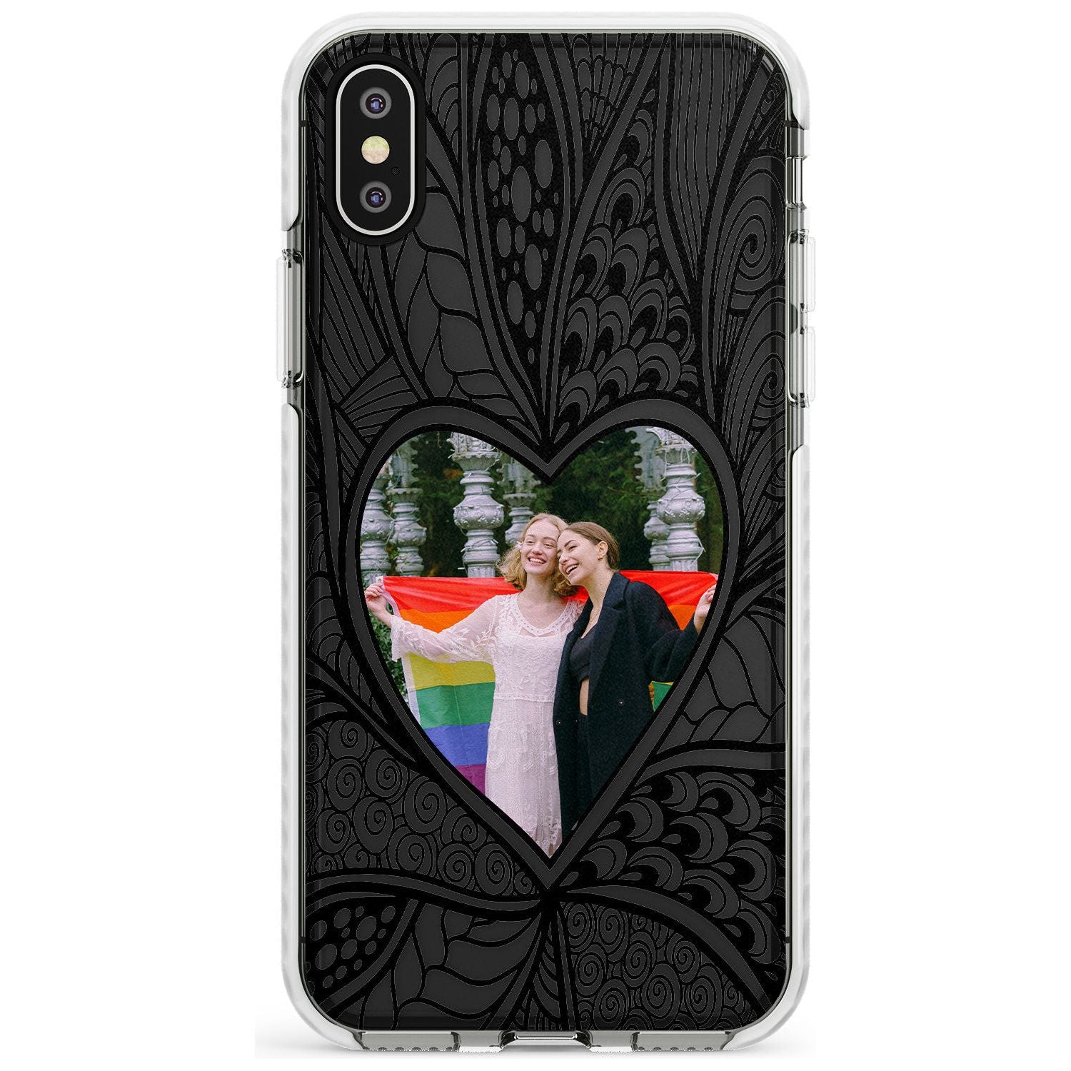 Personalised Henna Heart Photo Case Impact Phone Case for iPhone X XS Max XR