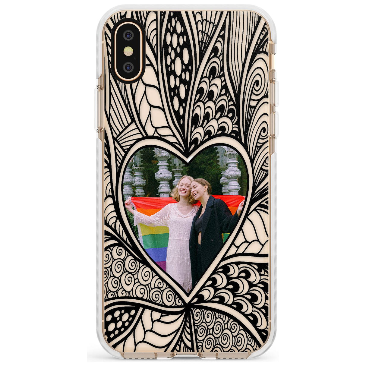 Personalised Henna Heart Photo Case Impact Phone Case for iPhone X XS Max XR