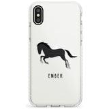 Personalised Black Horse Impact Phone Case for iPhone X XS Max XR