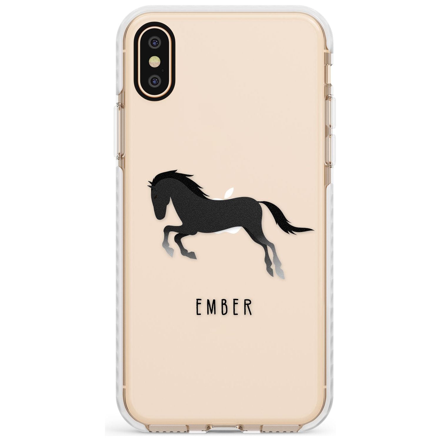 Personalised Black Horse Impact Phone Case for iPhone X XS Max XR