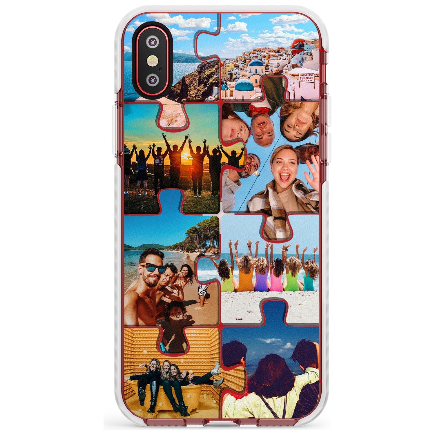 Personalised Jigsaw Photo Grid Impact Phone Case for iPhone X XS Max XR