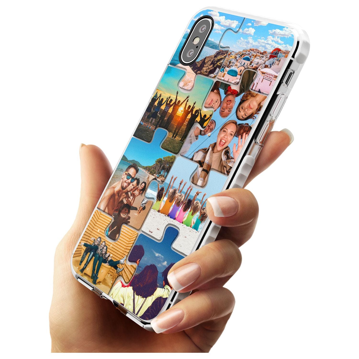 Personalised Jigsaw Photo Grid Impact Phone Case for iPhone X XS Max XR