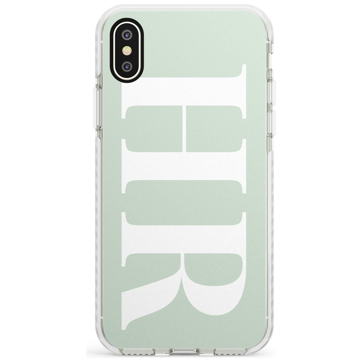 White & Seafoam Green Personalised iPhone Case  Impact Case Custom Phone Case - Case Warehouse