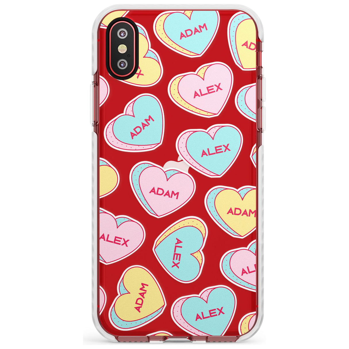 Custom Text Love Hearts Slim TPU Phone Case Warehouse X XS Max XR