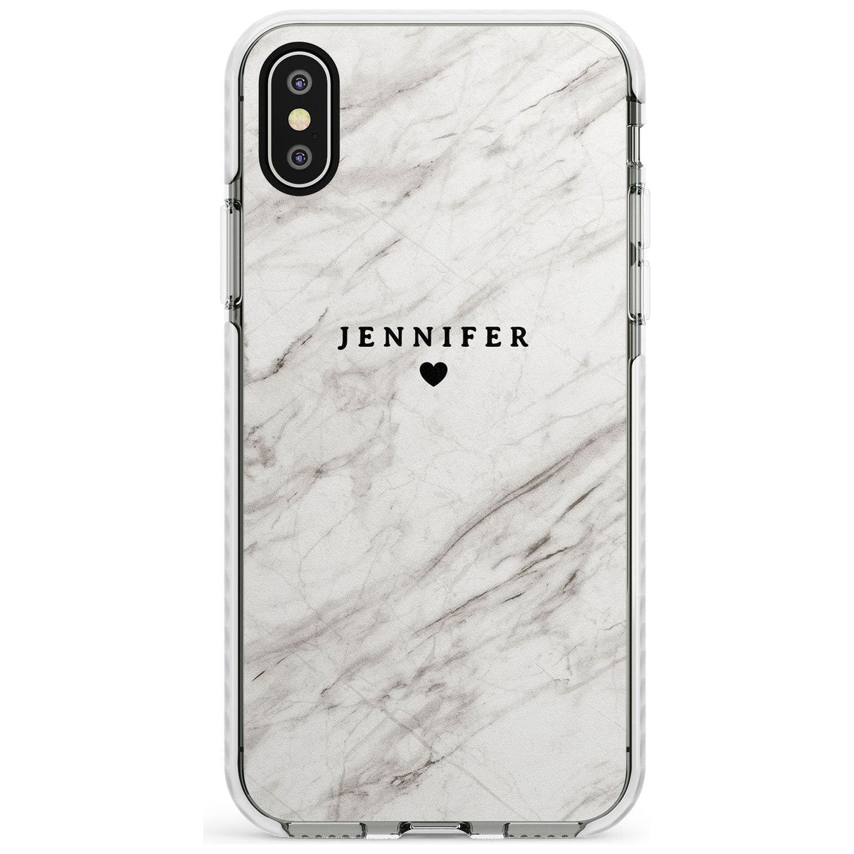 Personalised Light Grey & White Marble Slim TPU Phone Case Warehouse X XS Max XR