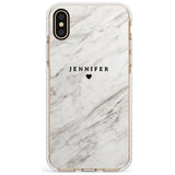 Personalised Light Grey & White Marble Slim TPU Phone Case Warehouse X XS Max XR