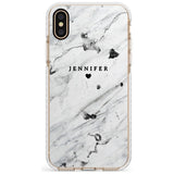 Personalised Black & White Marble Slim TPU Phone Case Warehouse X XS Max XR