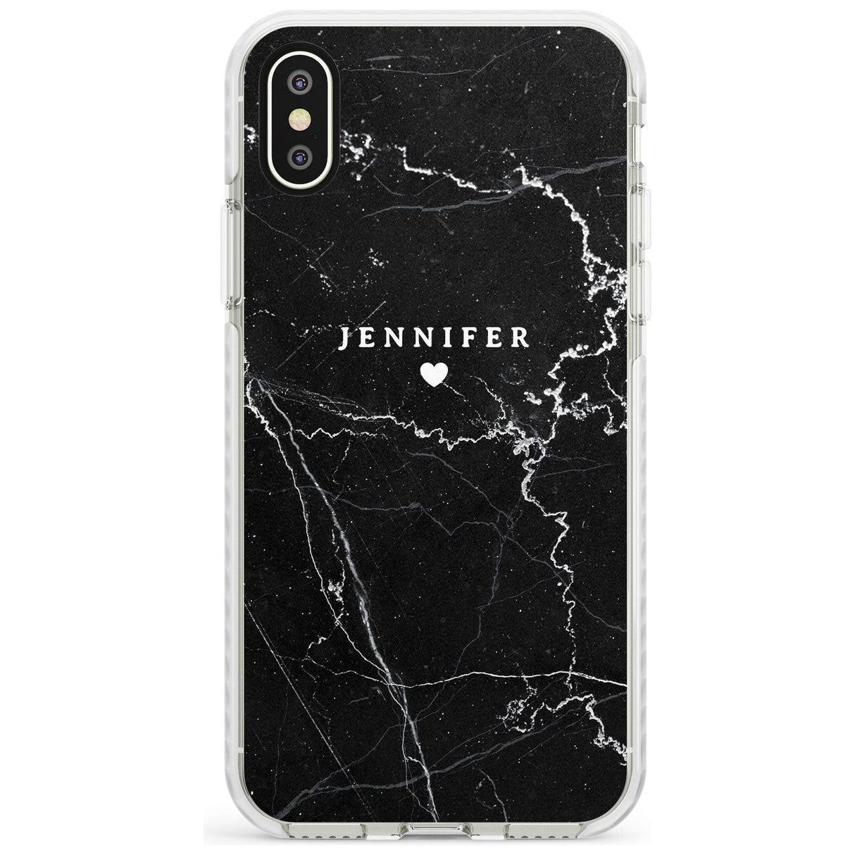 Personalised Black Marble Slim TPU Phone Case Warehouse X XS Max XR