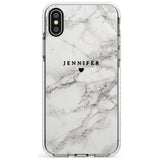 Personalised Light Grey Classic Marble Slim TPU Phone Case Warehouse X XS Max XR