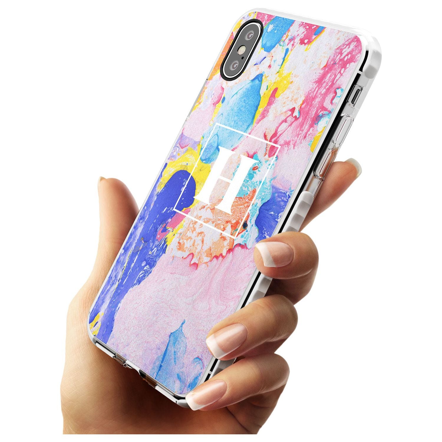 Mixed Pastels Custom Marbled Paper Impact Phone Case for iPhone X XS Max XR