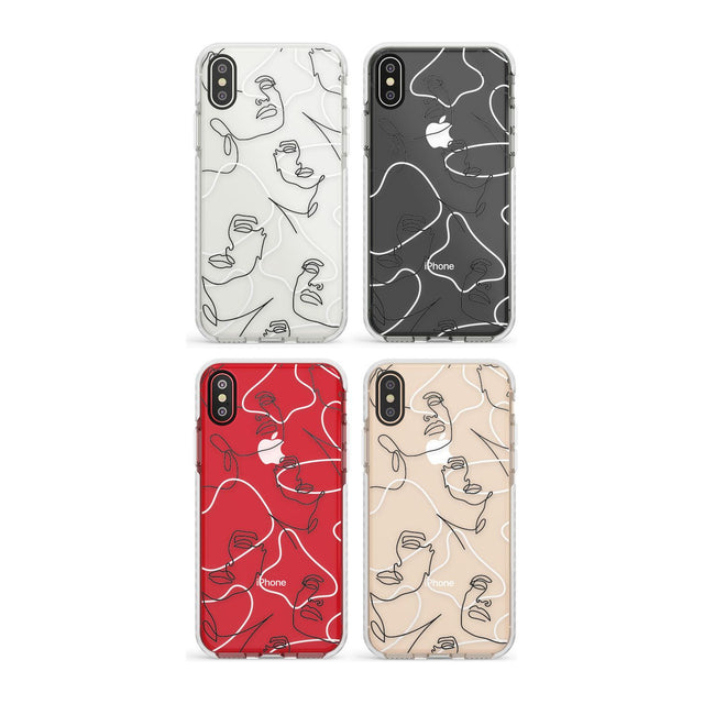 Personalised Abstract Faces Phone Case for iPhone X XS Max XR