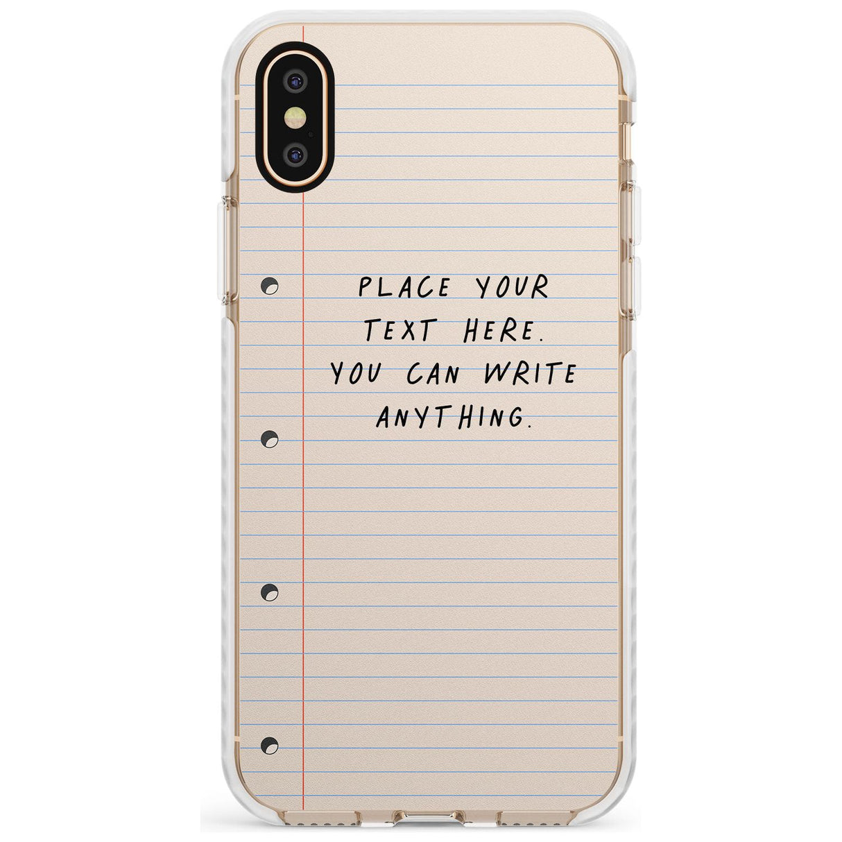 Custom School Paper Slim TPU Phone Case Warehouse X XS Max XR