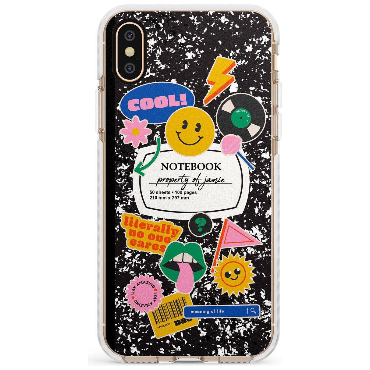 Custom Notebook Cover with Stickers Slim TPU Phone Case Warehouse X XS Max XR