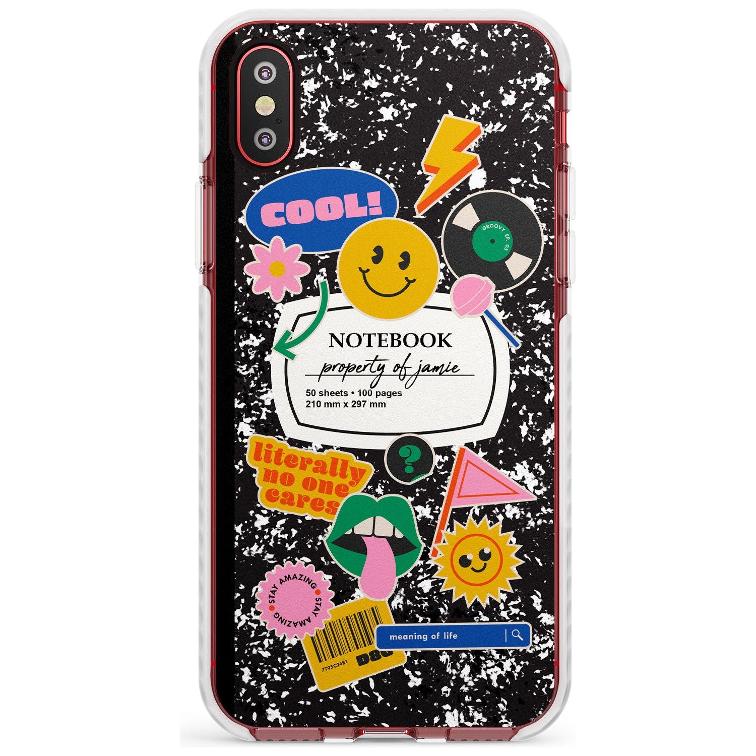 Custom Notebook Cover with Stickers Slim TPU Phone Case Warehouse X XS Max XR
