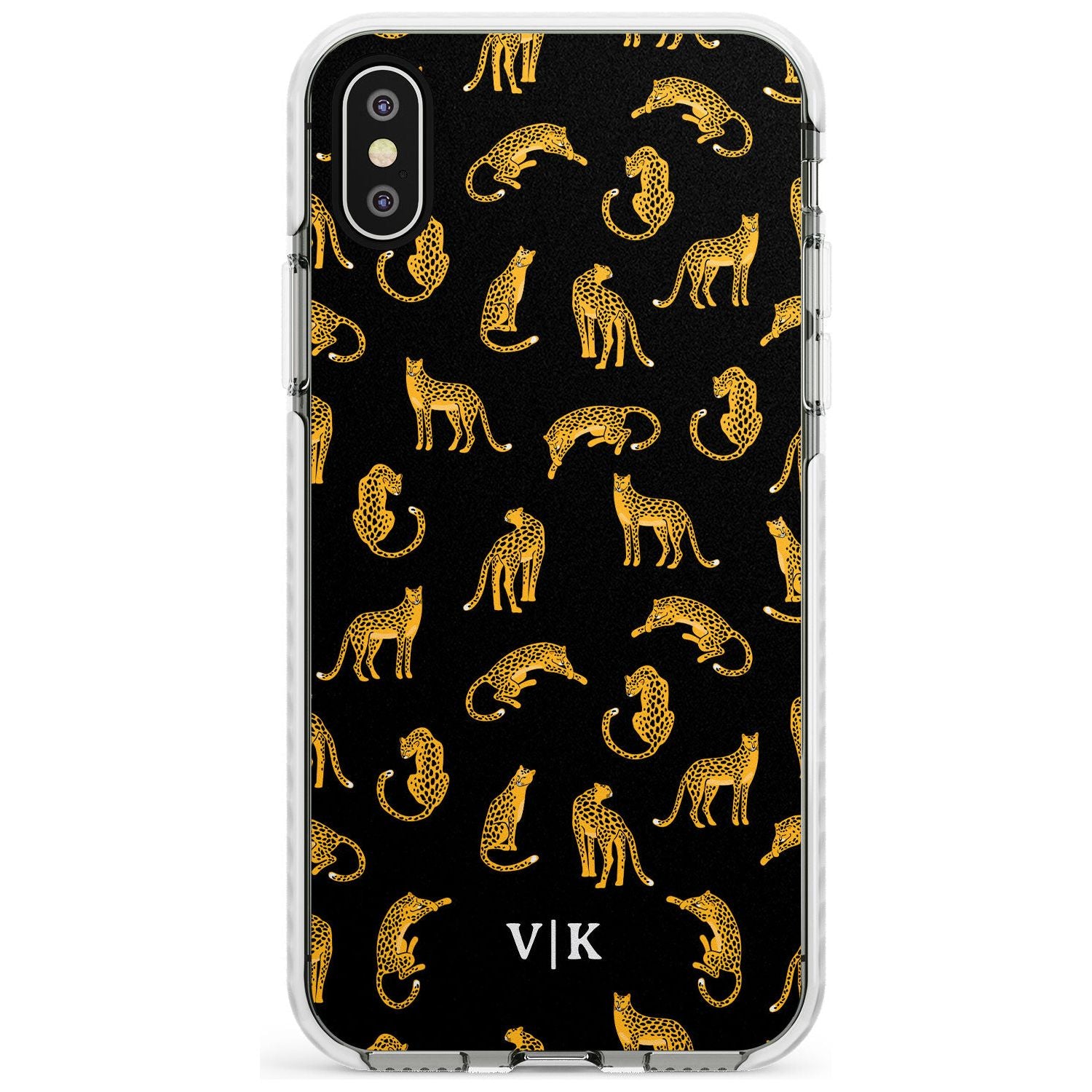 Personalised Cheetah Pattern: Black Slim TPU Phone Case Warehouse X XS Max XR