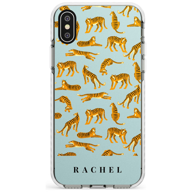 Personalised Tiger Pattern: Turquoise Slim TPU Phone Case Warehouse X XS Max XR