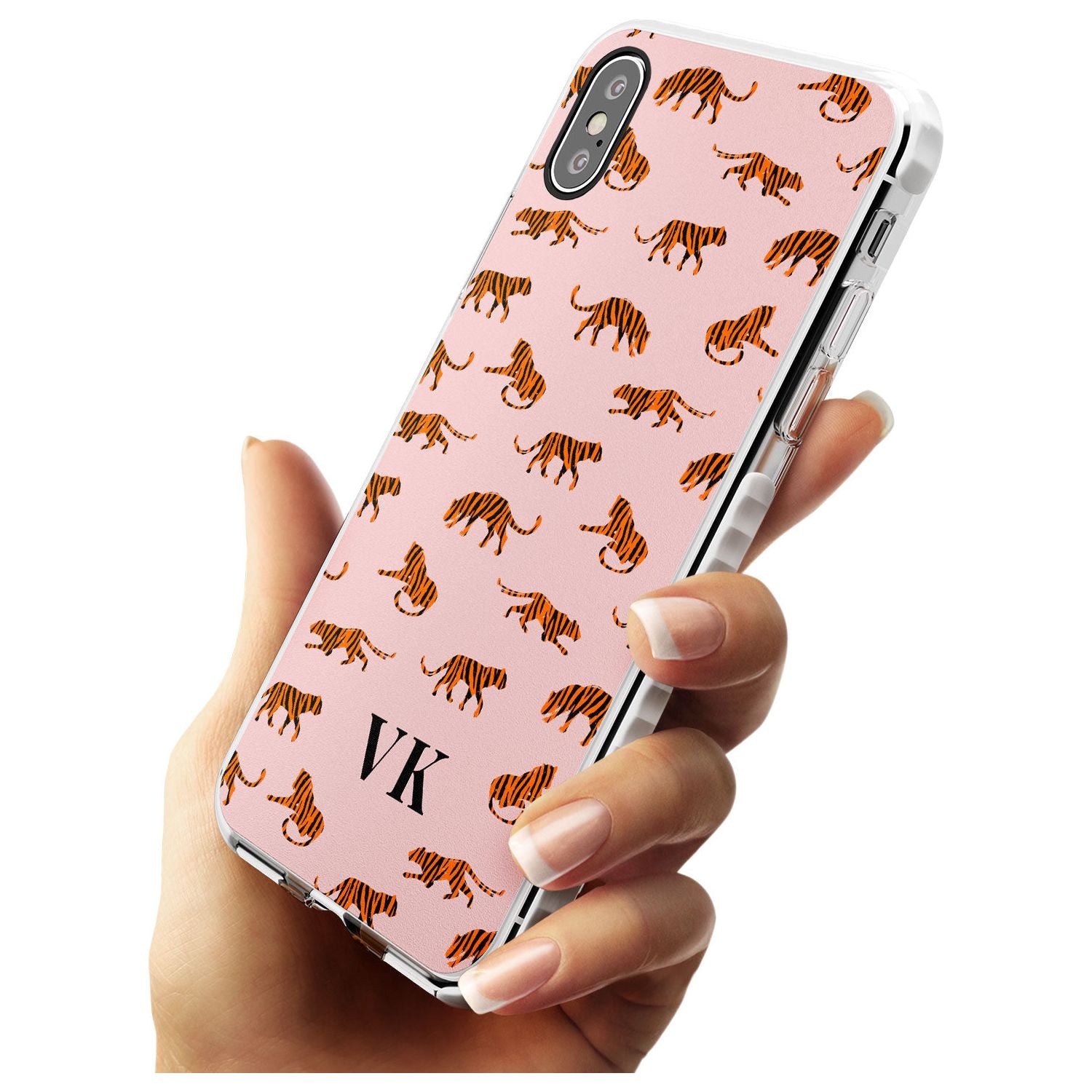 Safari Tiger Pattern on Pink iPhone Case   Custom Phone Case - Case Warehouse