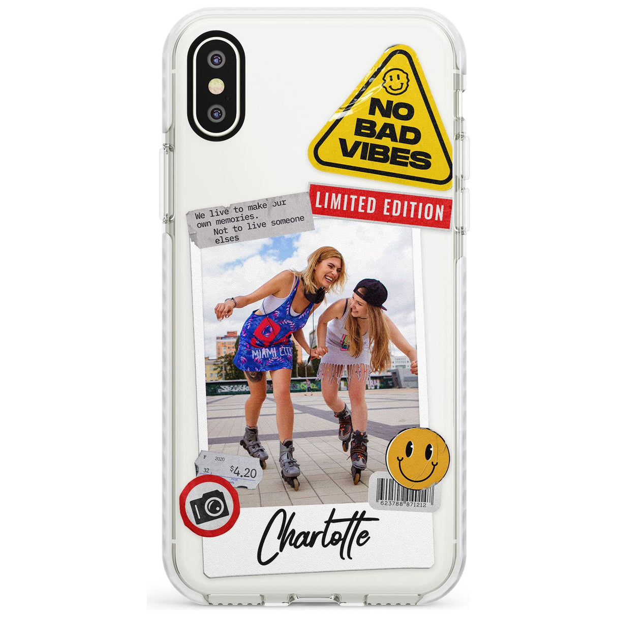 Personalised Snake Instant Photo Phone Case for iPhone X XS Max XR