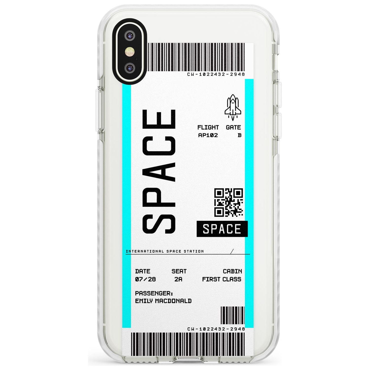 Space Custom Space Travel Ticket iPhone Case  Impact Case Custom Phone Case - Case Warehouse