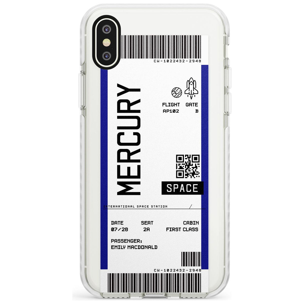 Mercury Custom Space Travel Ticket iPhone Case  Impact Case Custom Phone Case - Case Warehouse