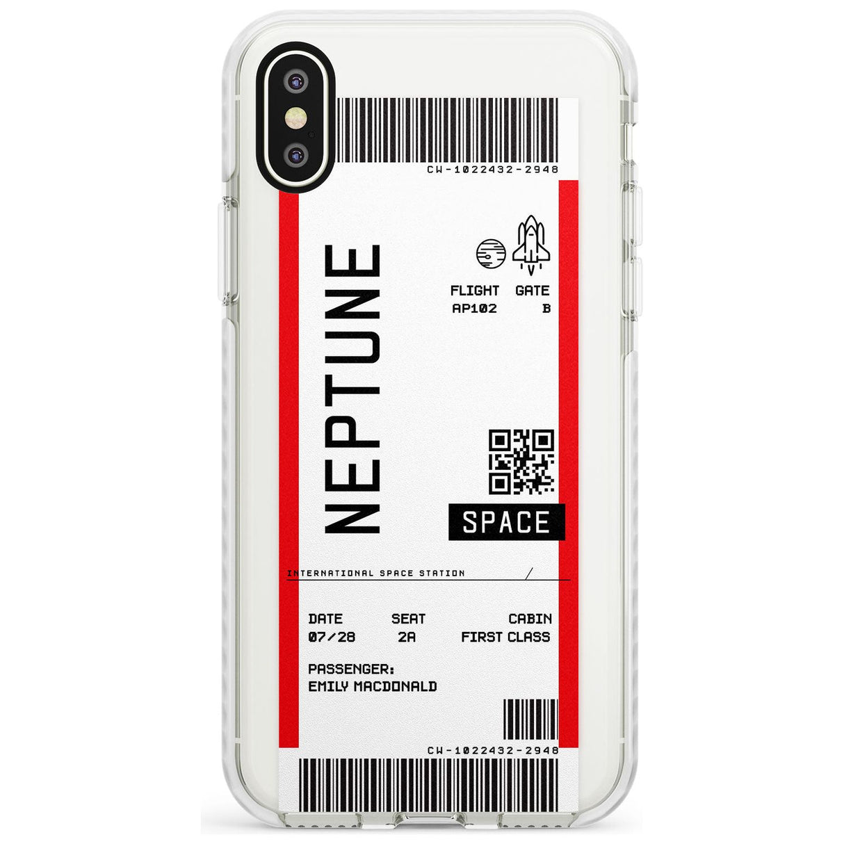 Neptune Space Travel Ticket iPhone Case  Impact Case Custom Phone Case - Case Warehouse