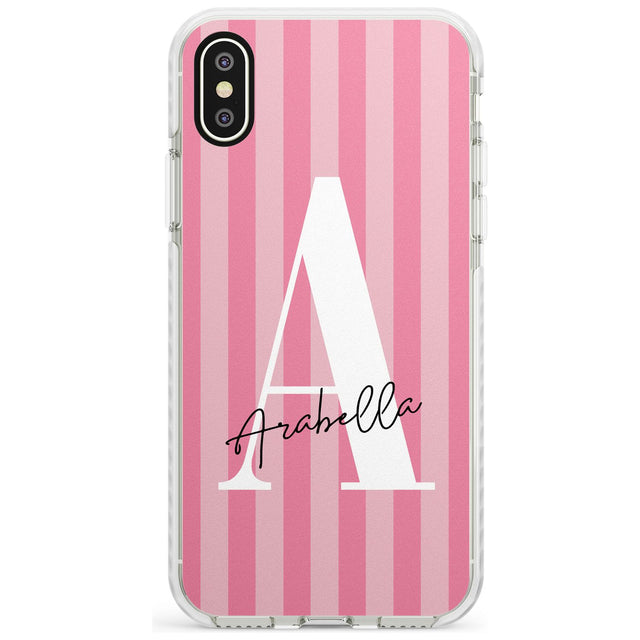 Pink on Pink Stripes iPhone Case  Impact Case Custom Phone Case - Case Warehouse