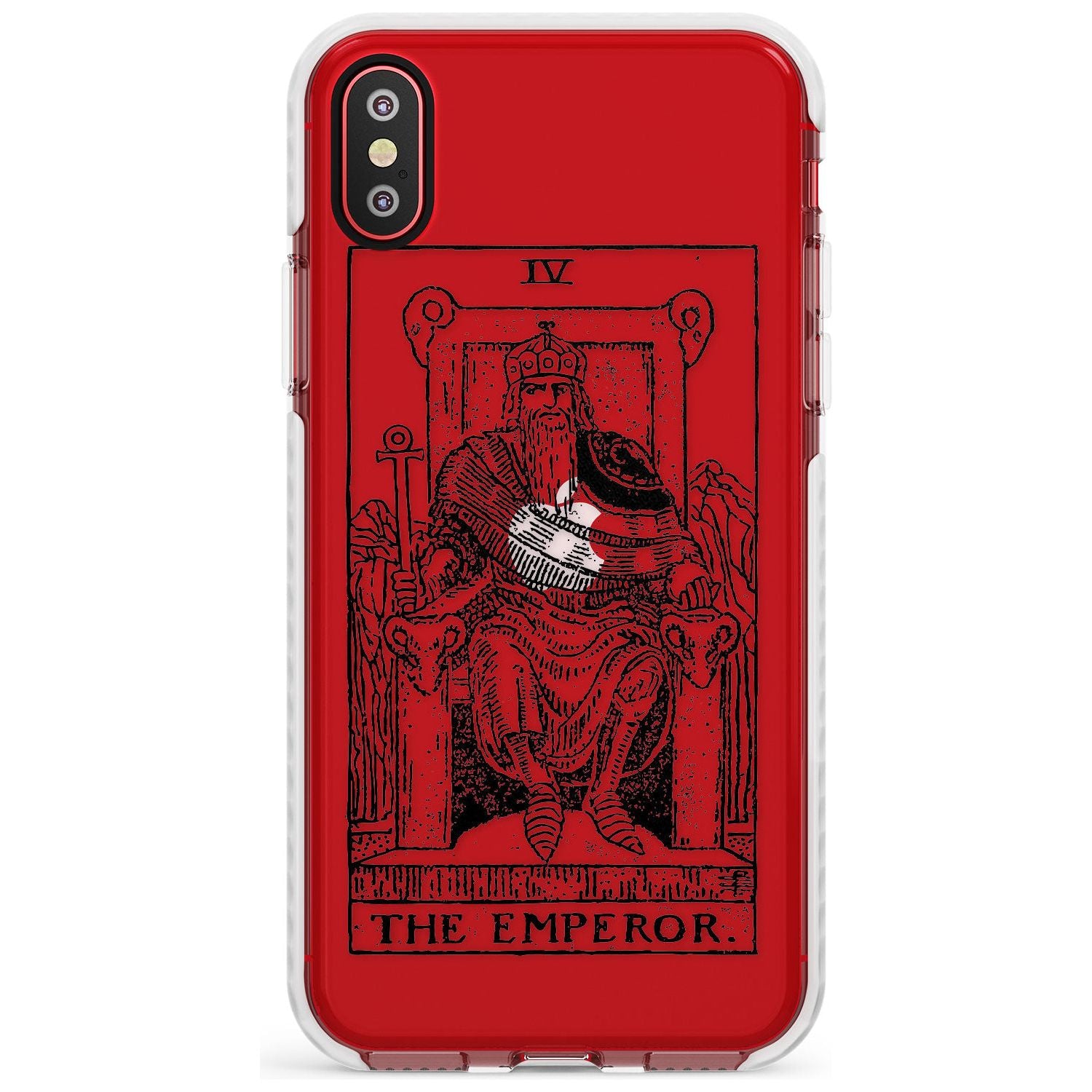 The Emperor Tarot Card - Transparent Slim TPU Phone Case Warehouse X XS Max XR