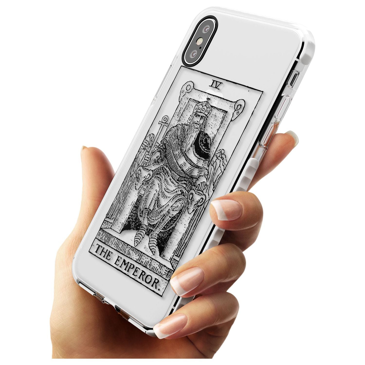 The Emperor Tarot Card - Transparent Slim TPU Phone Case Warehouse X XS Max XR