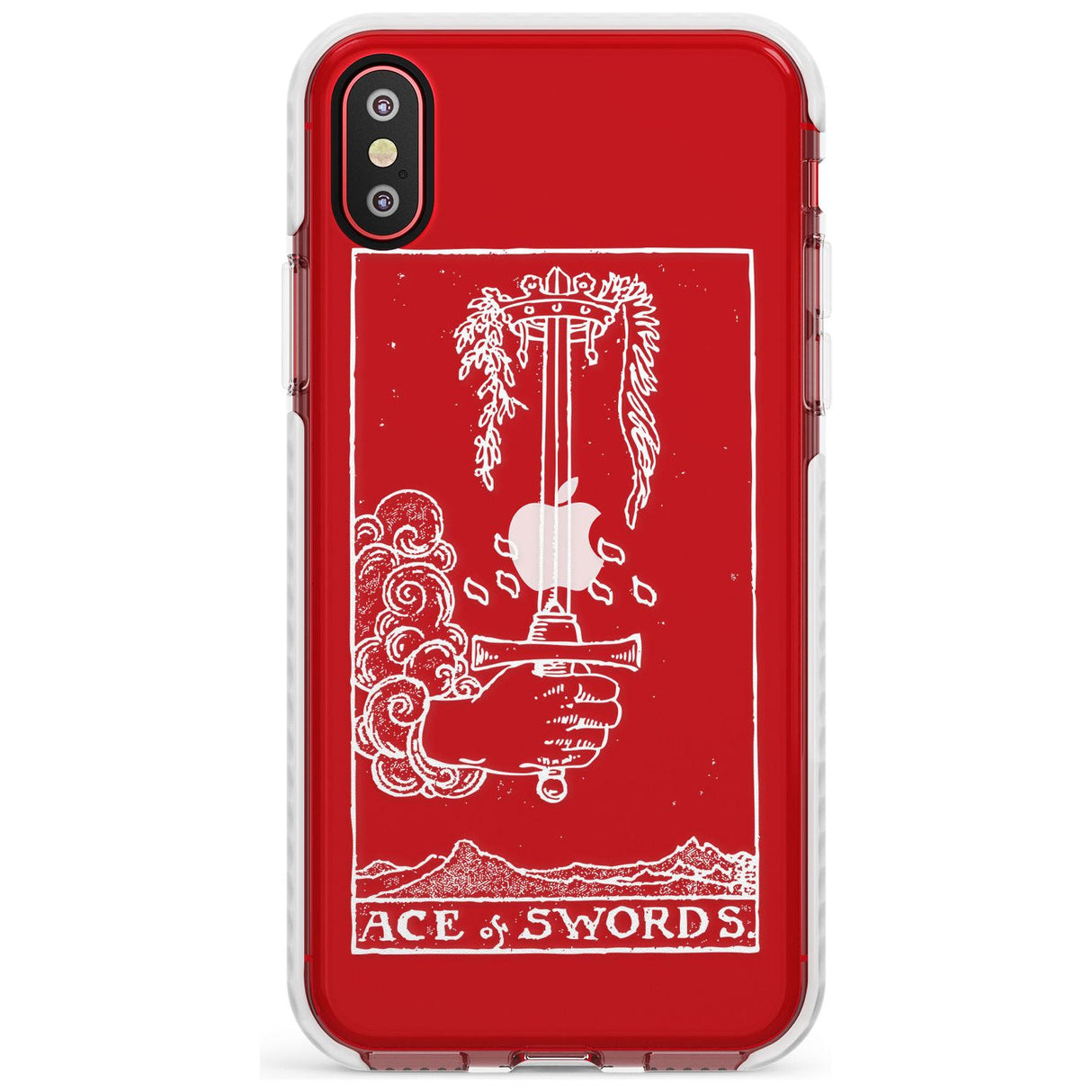 Ace of Swords Tarot Card - White Transparent Slim TPU Phone Case Warehouse X XS Max XR