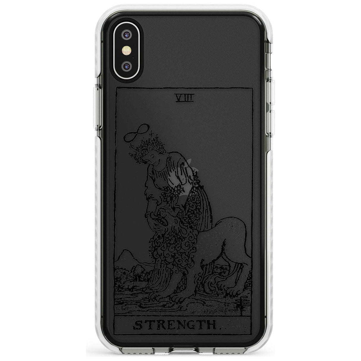 Strength Tarot Card - Transparent Slim TPU Phone Case Warehouse X XS Max XR