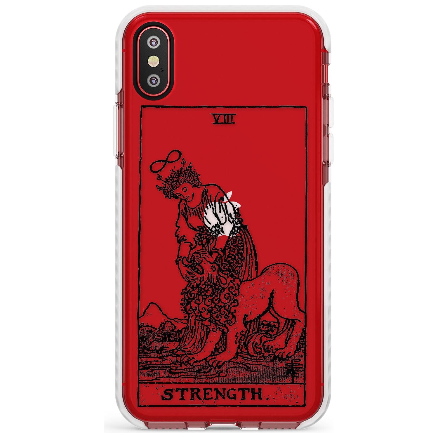 Strength Tarot Card - Transparent Slim TPU Phone Case Warehouse X XS Max XR