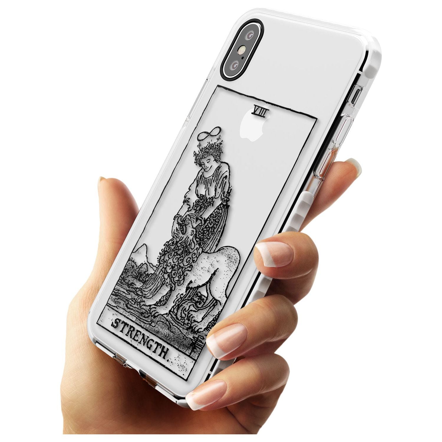 Strength Tarot Card - Transparent Slim TPU Phone Case Warehouse X XS Max XR