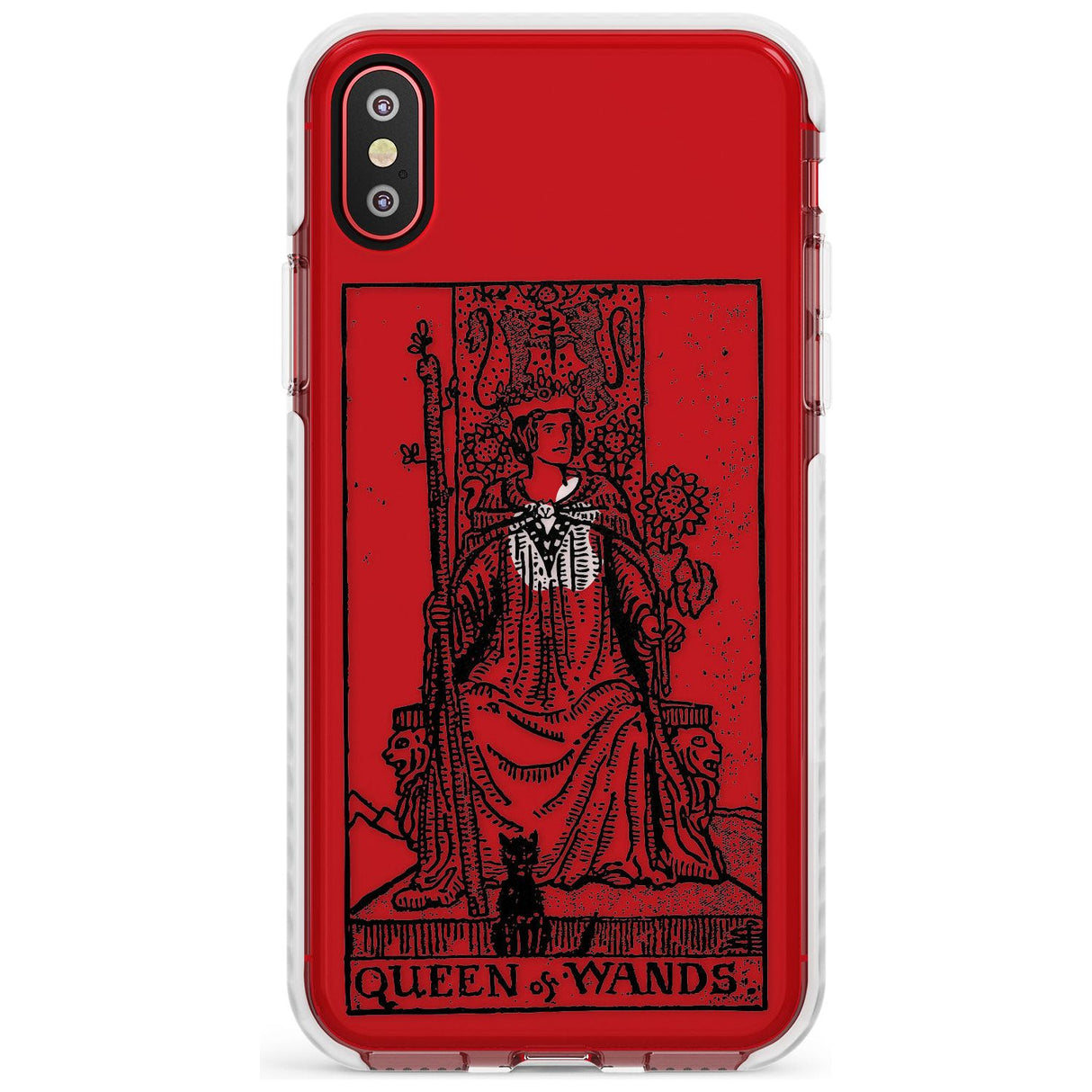 Queen of Wands Tarot Card - Transparent Slim TPU Phone Case Warehouse X XS Max XR