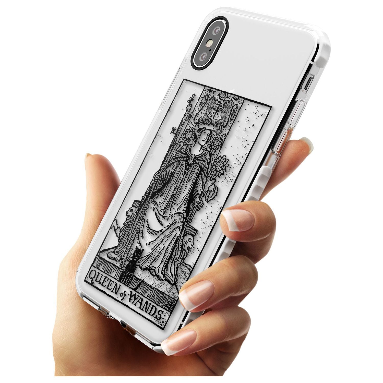 Queen of Wands Tarot Card - Transparent Slim TPU Phone Case Warehouse X XS Max XR