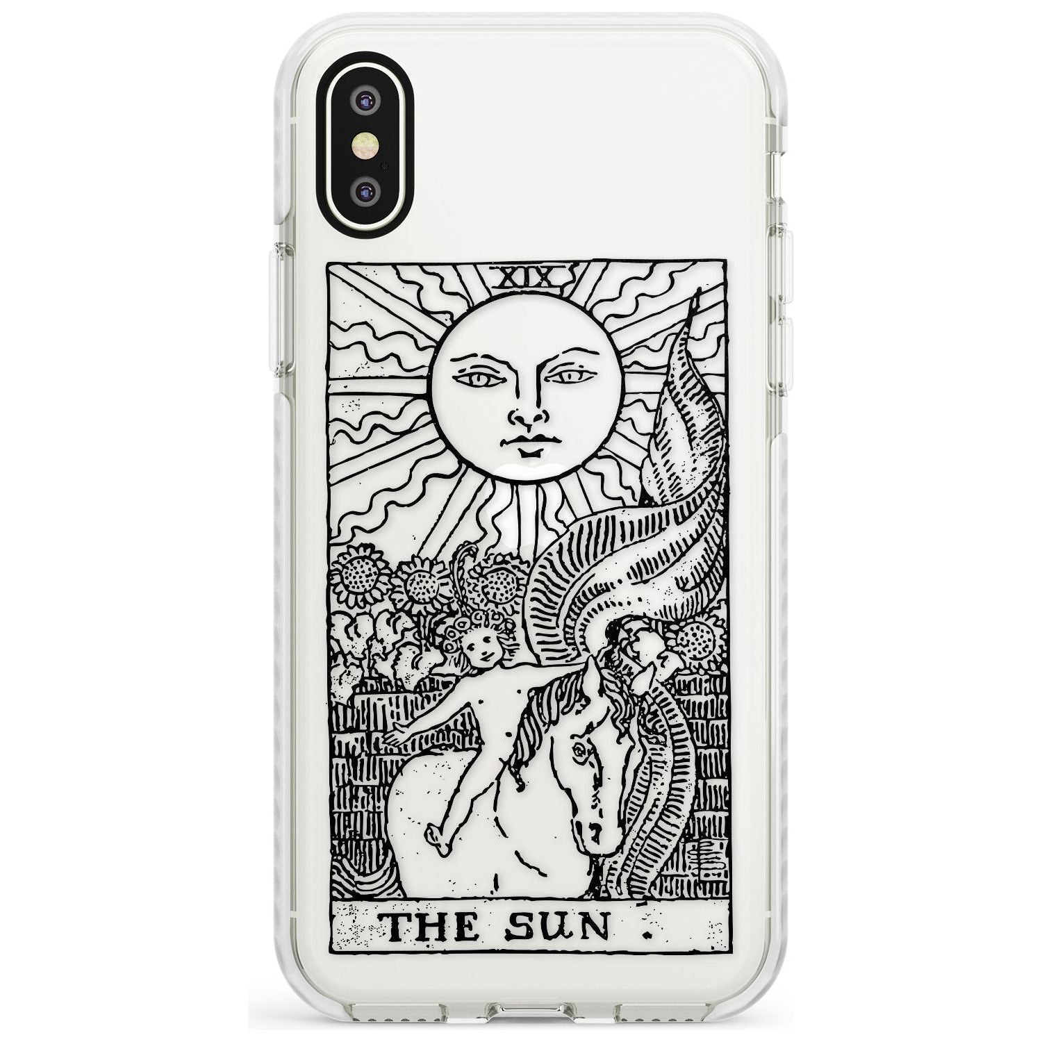 The Sun Tarot Card - Transparent Slim TPU Phone Case Warehouse X XS Max XR