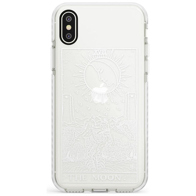 The Moon Tarot Card - White Transparent Slim TPU Phone Case Warehouse X XS Max XR