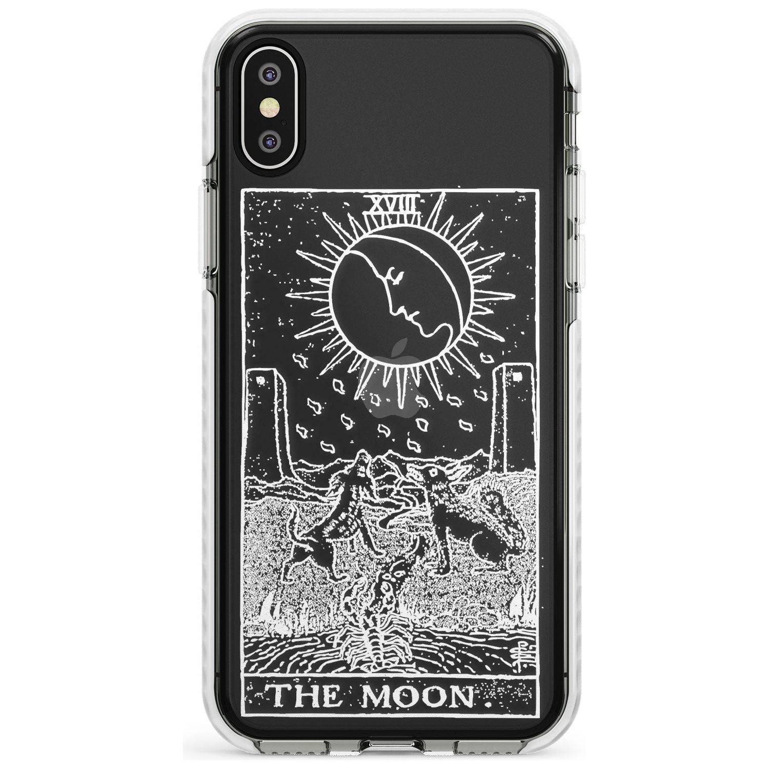 The Moon Tarot Card - White Transparent Slim TPU Phone Case Warehouse X XS Max XR