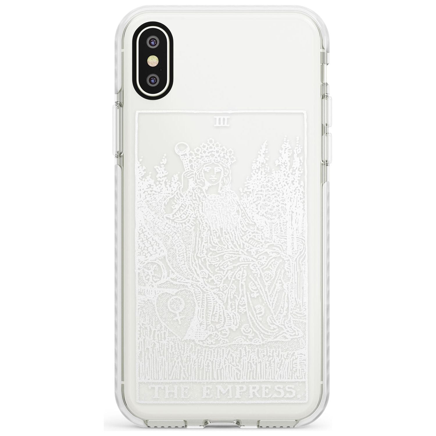 The Empress Tarot Card - White Transparent Slim TPU Phone Case Warehouse X XS Max XR
